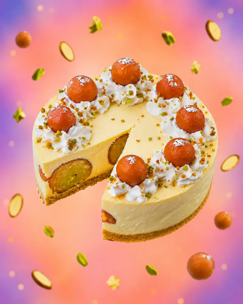 Gulab Jamun Cheesecake