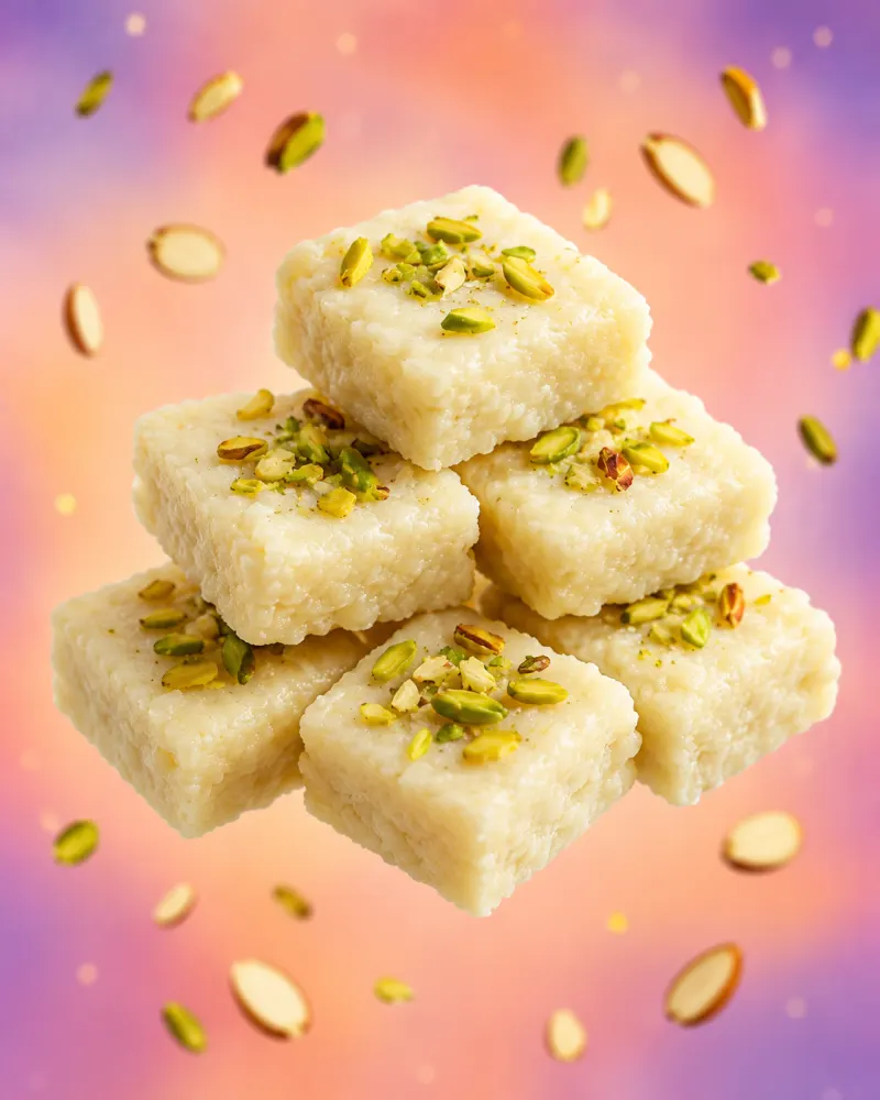 Khoya Almond Burfi